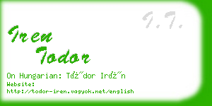 iren todor business card